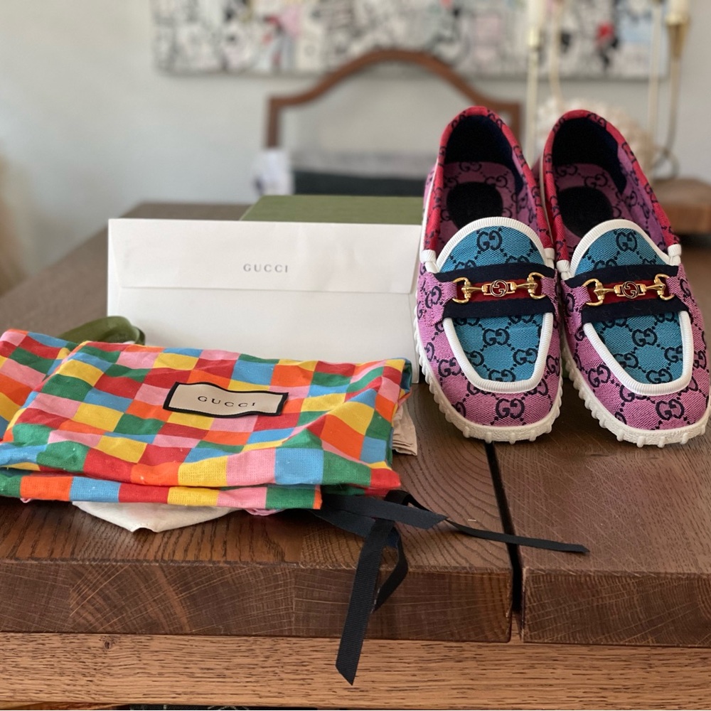 Gucci GG ladies multicolor driver IT size 38+